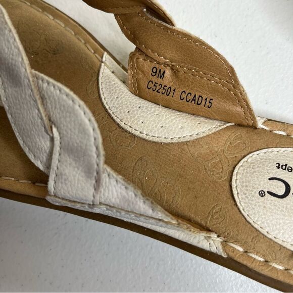 BOC Born Concepts White Faux Leather Thong Sandals Flip Flops Slides Women 9 - Picture 10 of 13